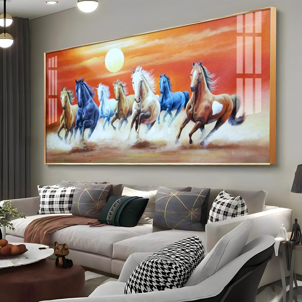 Horses in Motion Premium Acrylic Horizontal Wall Display - Decor Mantra 