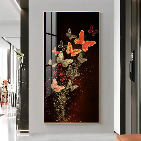 Premium Quality Vertical Acrylic Wall Art of Decorative Butterfly - Decor Mantra 