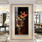 Premium Quality Vertical Acrylic Wall Art of Decorative Butterfly - Decor Mantra 