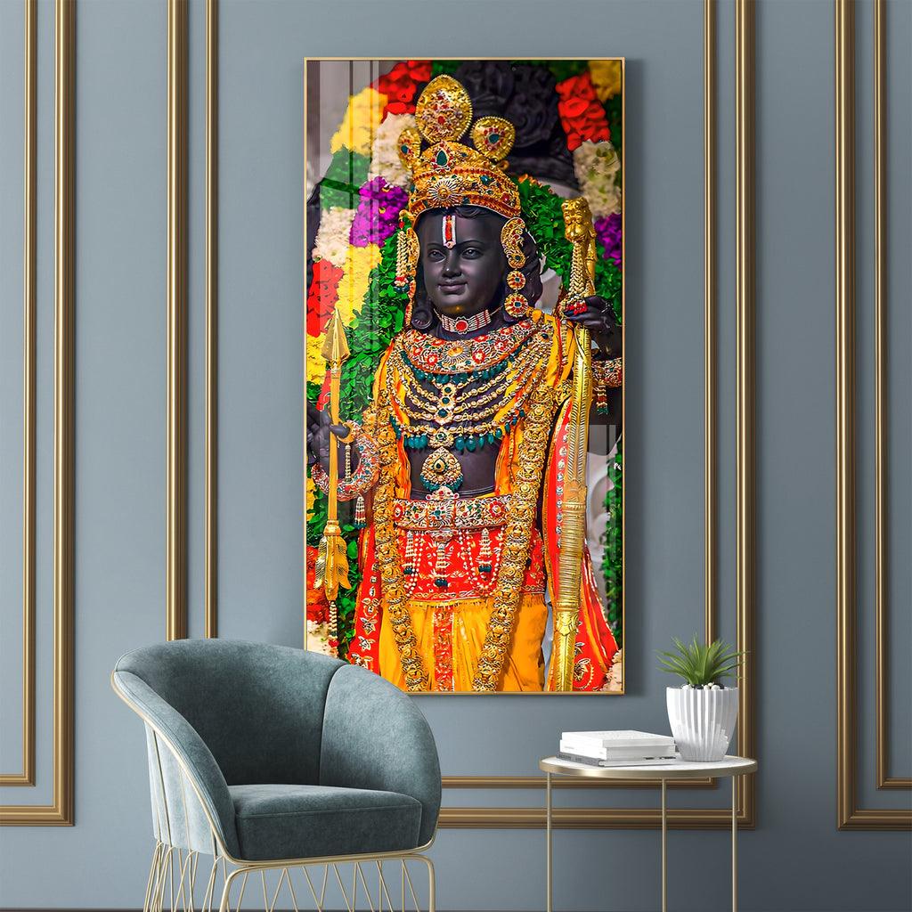 Divine Shree Ram Vertical Wall Art in Premium Acrylic - Decor Mantra 