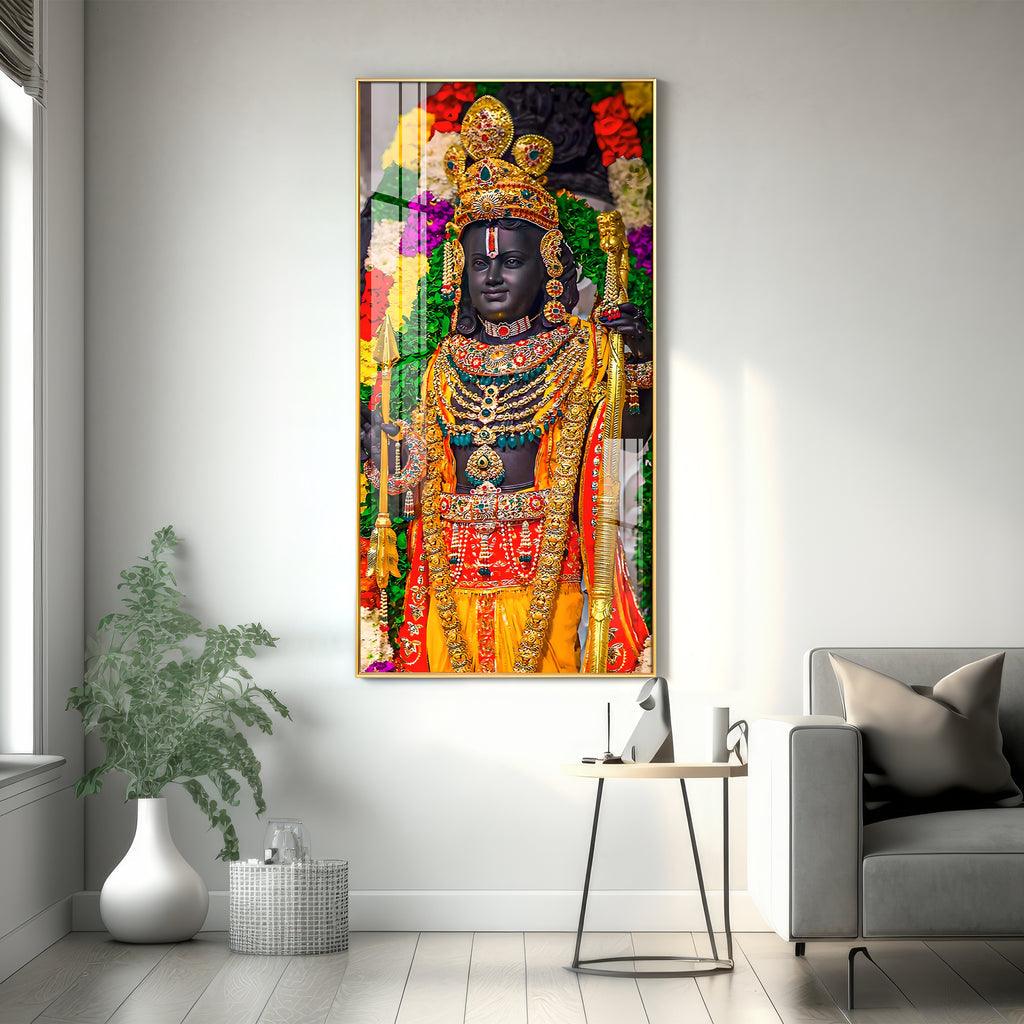 Divine Shree Ram Vertical Wall Art in Premium Acrylic - Decor Mantra 