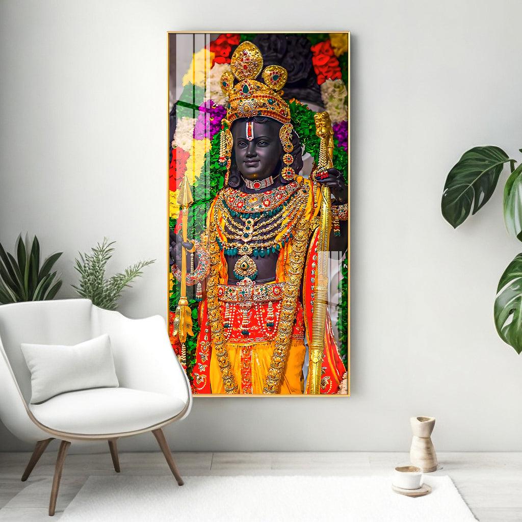Divine Shree Ram Vertical Wall Art in Premium Acrylic - Decor Mantra 