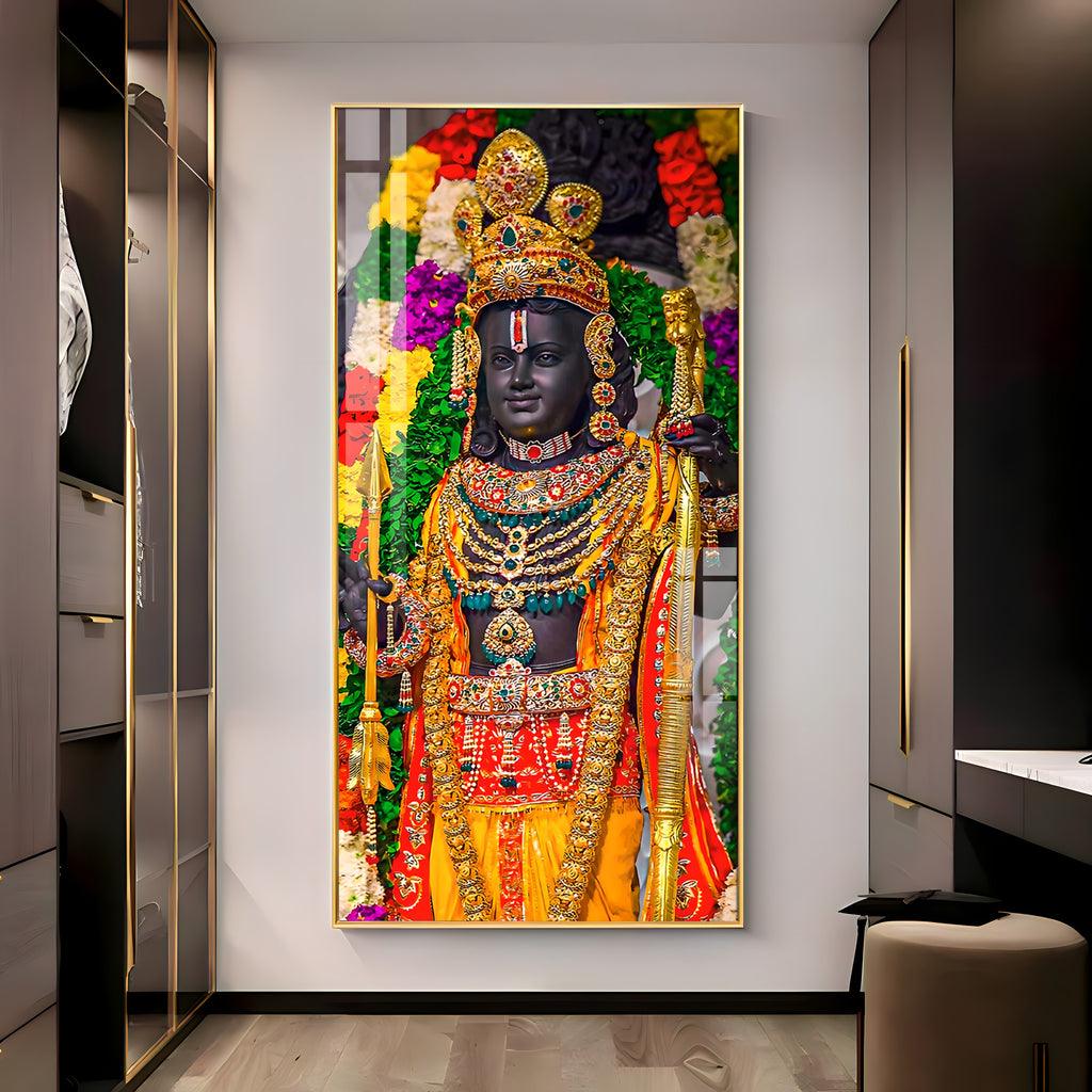 Divine Shree Ram Vertical Wall Art in Premium Acrylic - Decor Mantra 