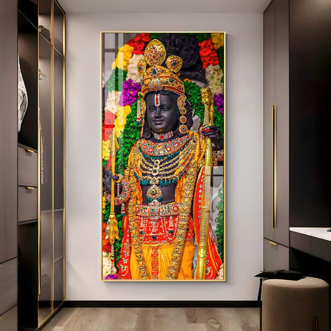 Divine Shree Ram Vertical Wall Art in Premium Acrylic - Decor Mantra 
