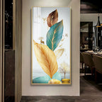 Colorful Feathers Premium Vertical Acrylic Wall Art - Decor Mantra 