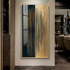 Black & Golden Textured Premium Vertical Acrylic Wall Art - Decor Mantra 