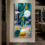 Deers with Full Moon Premium Vertical Acrylic Wall Art - Decor Mantra 