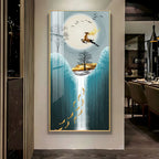 Acrylic Wall Art: Vertical Premium Jolly Jumping Deer AdPrints