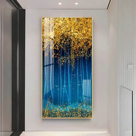 The Twinkling Leaves Premium Acrylic Vertical Wall Art