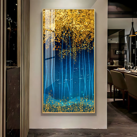 The Twinkling Leaves Premium Acrylic Vertical Wall Art