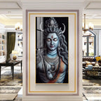 Majestic Shiv Shankar Premium Acrylic Vertical Wall Art - Decor Mantra 