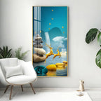 Radiant Fengshui Deer Premium Acrylic Vertical Wall Art - Decor Mantra 