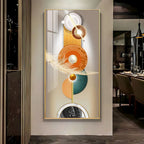 Opulent Crystal Circle Premium Acrylic Vertical Wall Art - Decor Mantra 