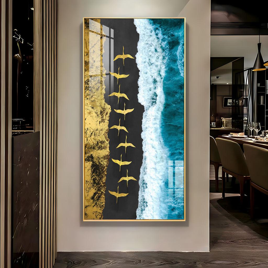 Oceanic Tranquility Premium Acrylic Vertical Wall Art - Decor Mantra 