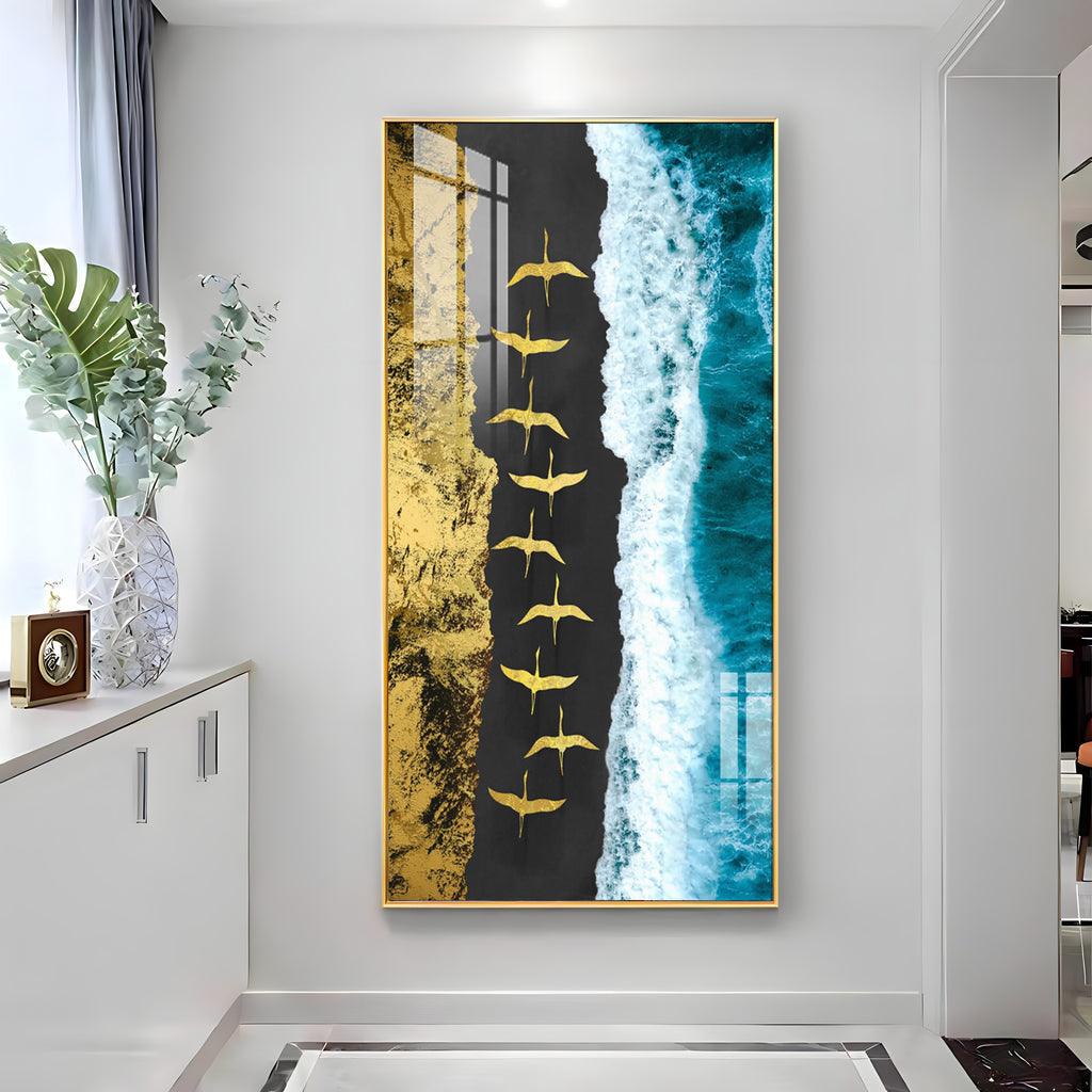 Oceanic Tranquility Premium Acrylic Vertical Wall Art - Decor Mantra 
