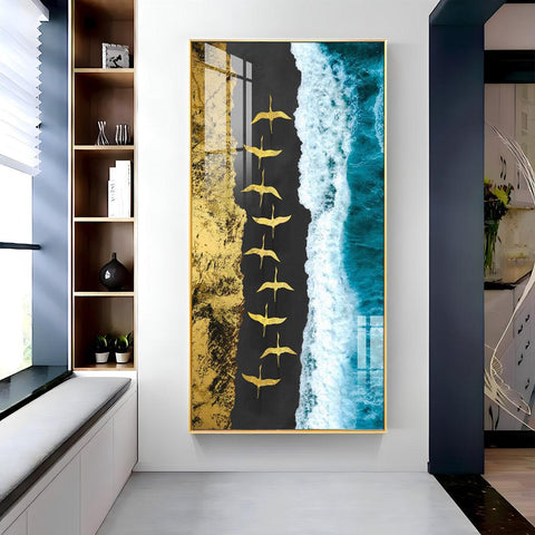 Oceanic Tranquility Premium Acrylic Vertical Wall Art - Decor Mantra 