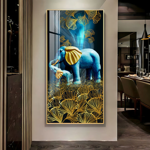 Enigmatic Elephants Premium Acrylic Vertical Wall Art