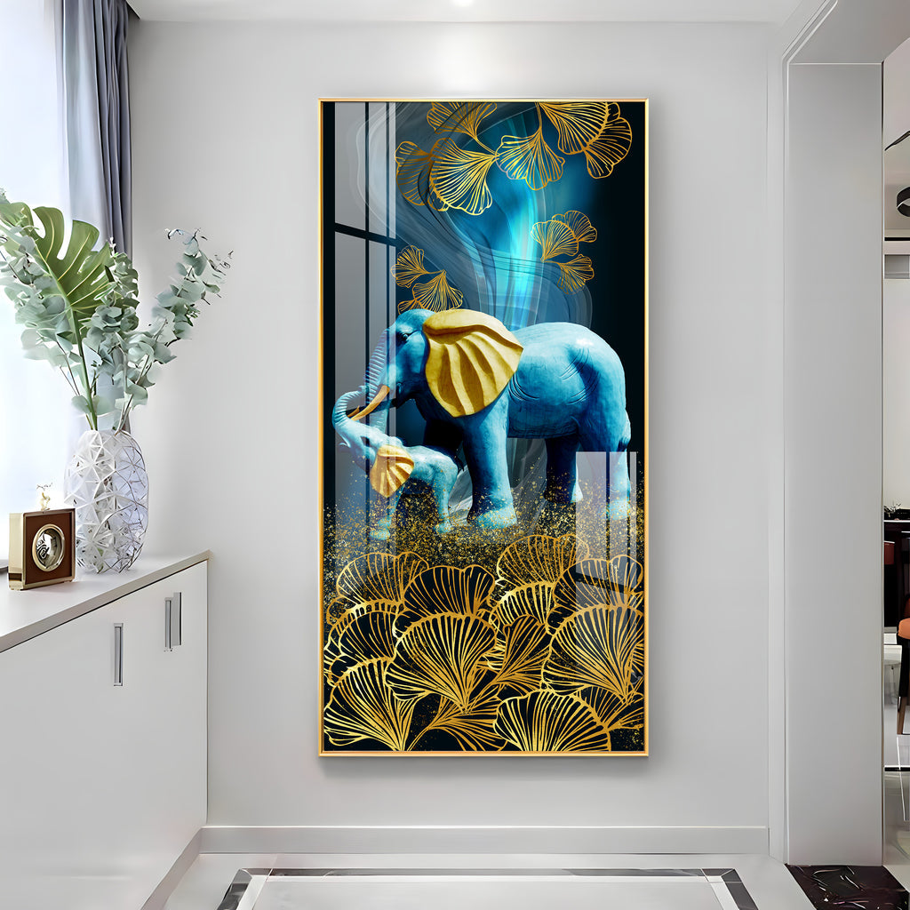 Enigmatic Elephants Premium Acrylic Vertical Wall Art