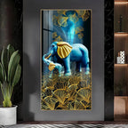 Enigmatic Elephants Premium Acrylic Vertical Wall Art AdPrints