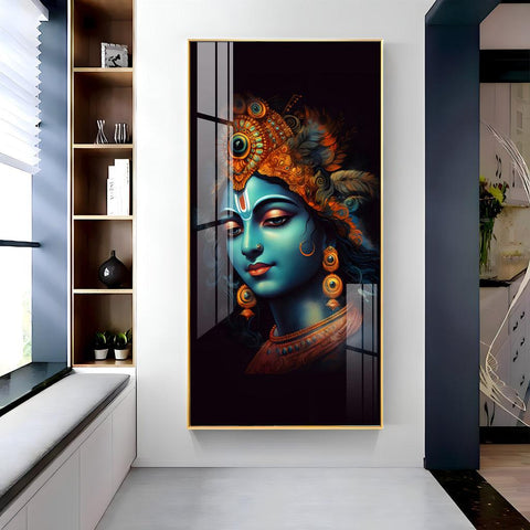 Elegant Premium Acrylic Wall Art Featuring Lord Shree Krishna - Decor Mantra 