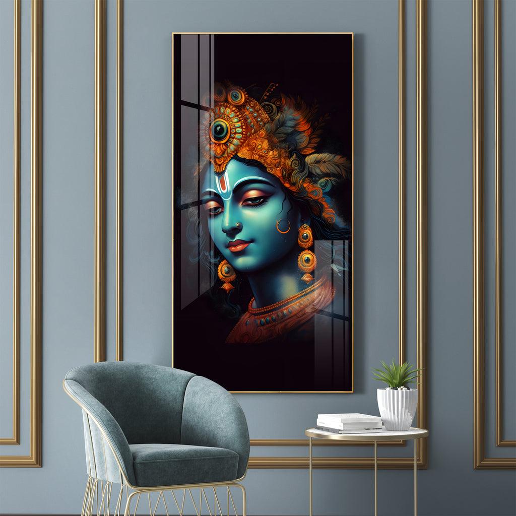 Elegant Premium Acrylic Wall Art Featuring Lord Shree Krishna - Decor Mantra 