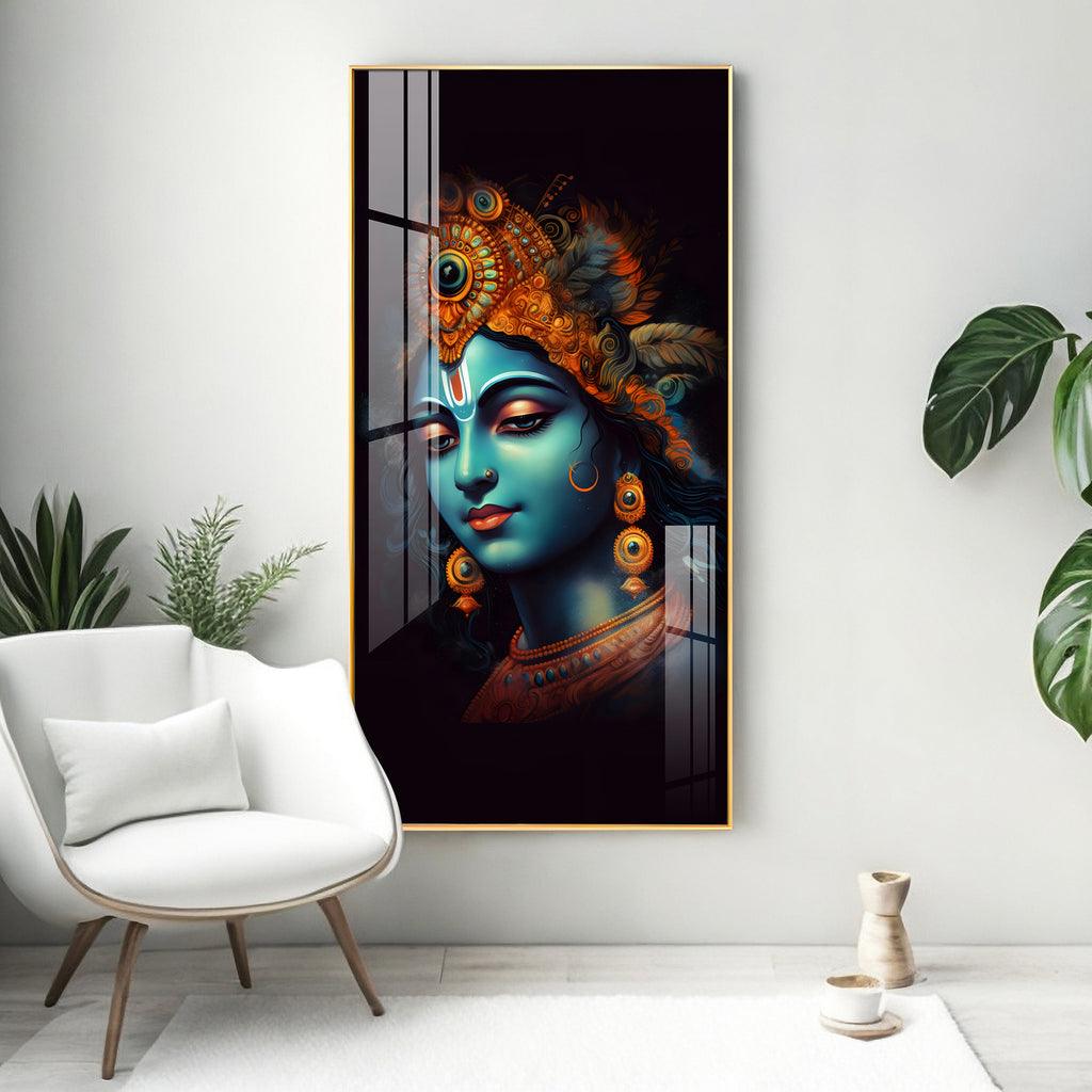 Elegant Premium Acrylic Wall Art Featuring Lord Shree Krishna - Decor Mantra 