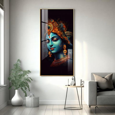 Elegant Premium Acrylic Wall Art Featuring Lord Shree Krishna - Decor Mantra 