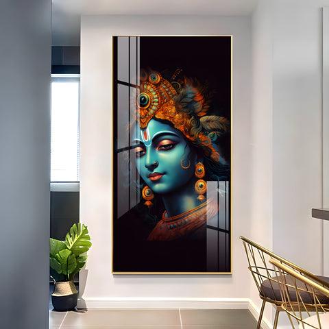 Elegant Premium Acrylic Wall Art Featuring Lord Shree Krishna - Decor Mantra 