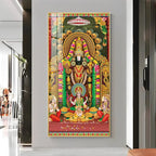 Artistic Lord Venkateswara and Lakshmi Ji Premium Acrylic Vertical Wall Art - Decor Mantra 