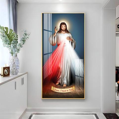 Premium Vertical Acrylic Wall Art with Jesus Christ Imagery - Decor Mantra 