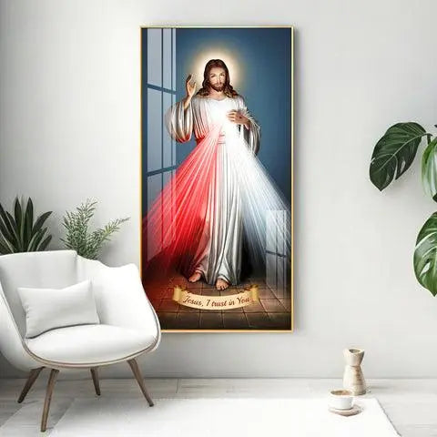 Premium Vertical Acrylic Wall Art with Jesus Christ Imagery - Decor Mantra 