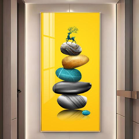 Elegant Premium Acrylic Wall Art Featuring Fortune Stones - Decor Mantra 