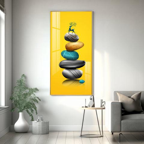 Elegant Premium Acrylic Wall Art Featuring Fortune Stones - Decor Mantra 
