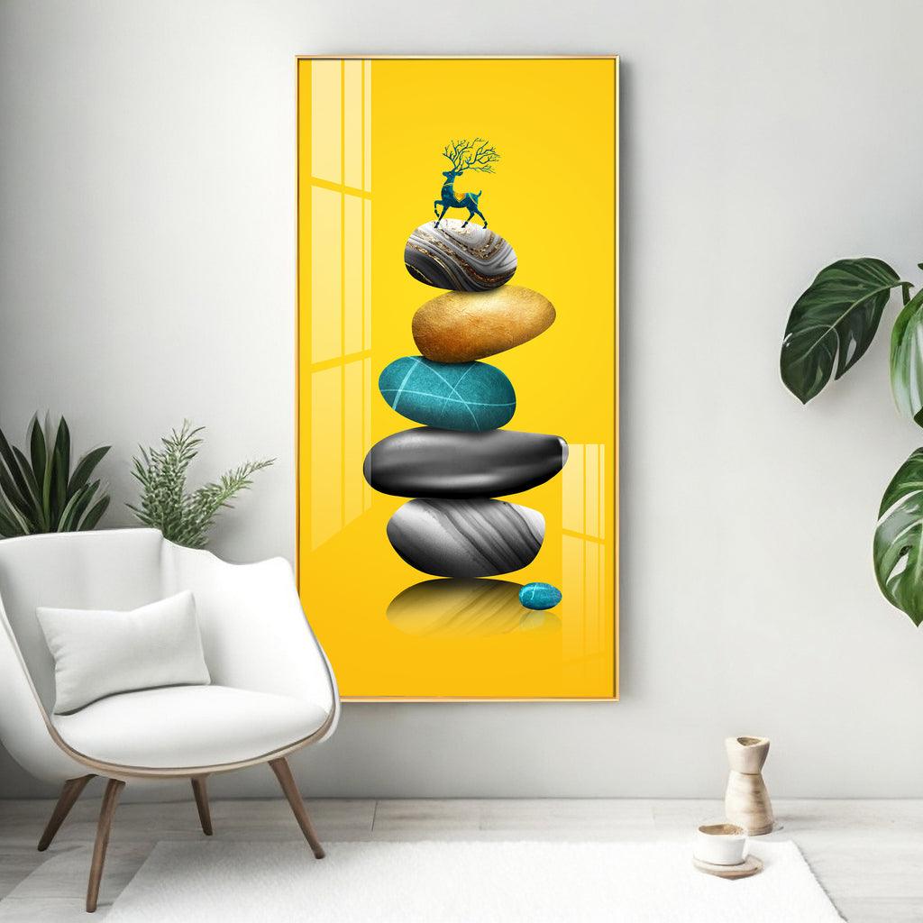 Elegant Premium Acrylic Wall Art Featuring Fortune Stones - Decor Mantra 
