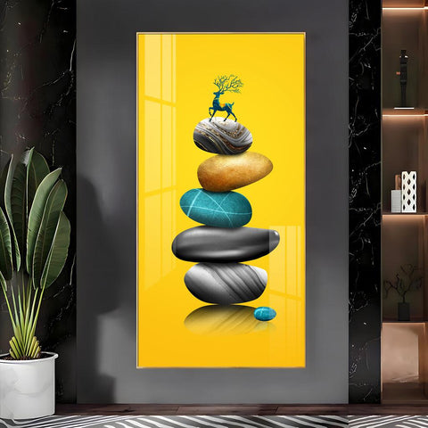 Elegant Premium Acrylic Wall Art Featuring Fortune Stones - Decor Mantra 