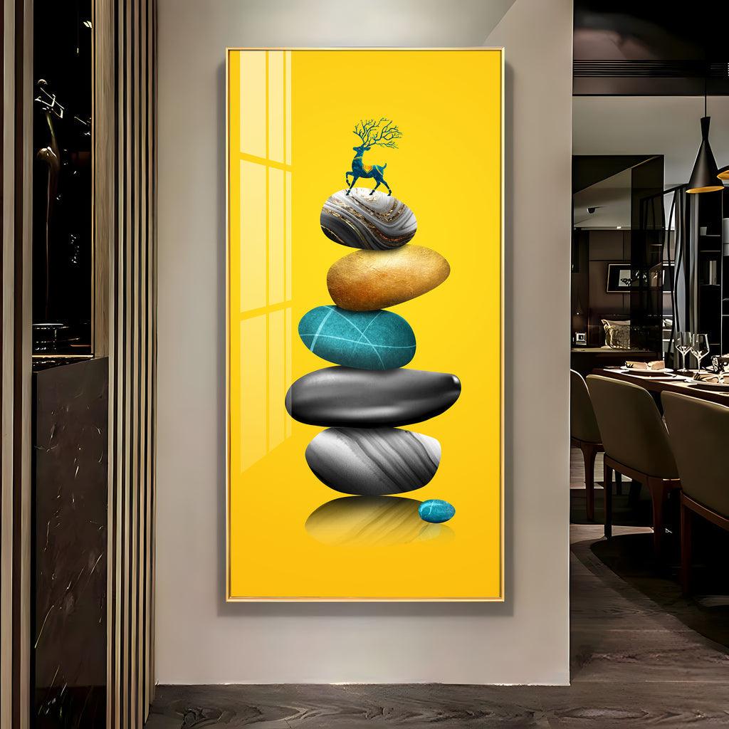 Elegant Premium Acrylic Wall Art Featuring Fortune Stones - Decor Mantra 