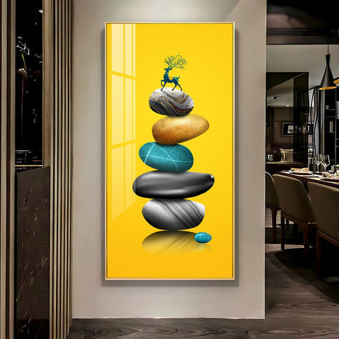 Elegant Premium Acrylic Wall Art Featuring Fortune Stones - Decor Mantra 