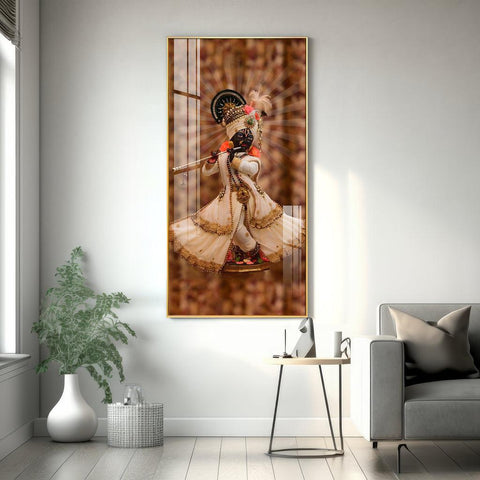 Contemporary Acrylic Wall Art Featuring Shree Murlidhar - Decor Mantra 