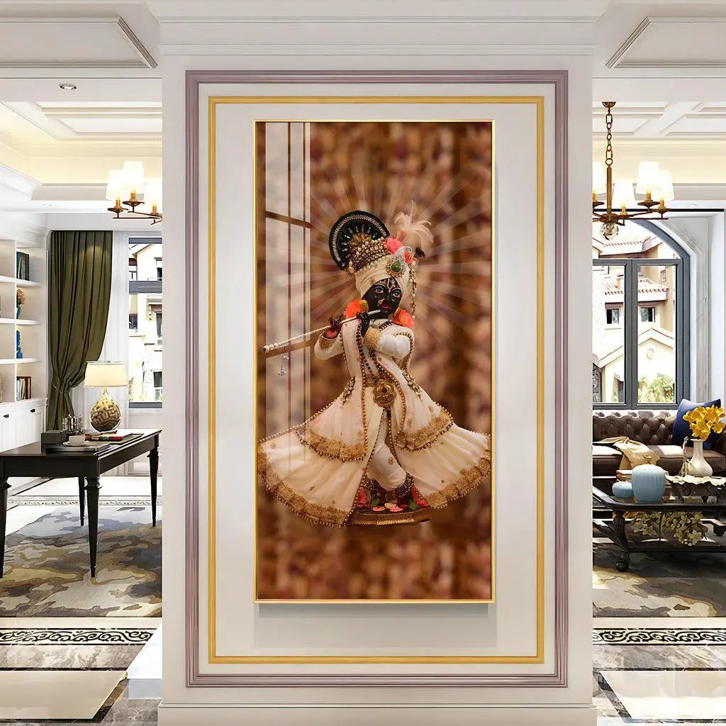 Contemporary Acrylic Wall Art Featuring Shree Murlidhar - Decor Mantra 
