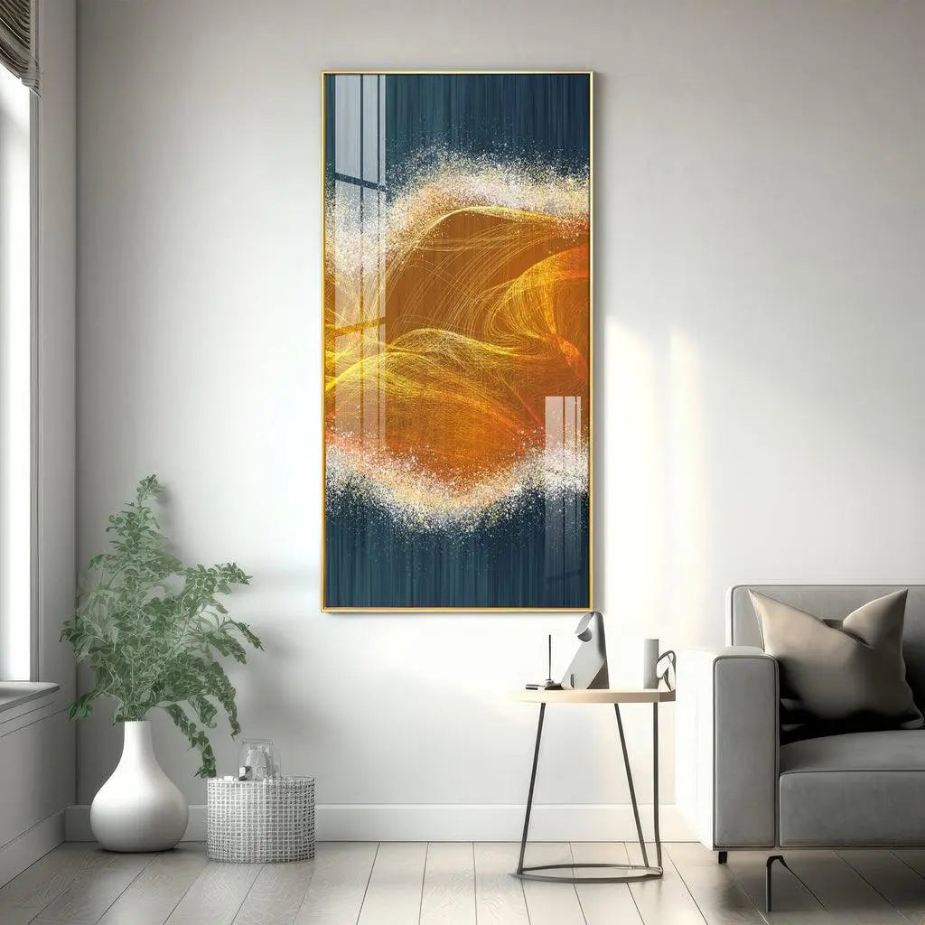 Artistic Poetic Waves Vertical Wall Art in Premium Acrylic - Decor Mantra 