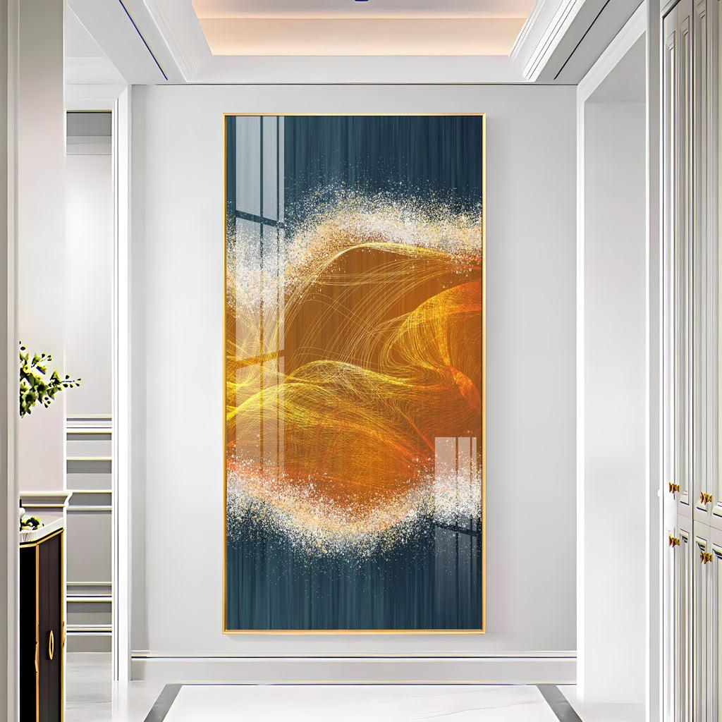 Artistic Poetic Waves Vertical Wall Art in Premium Acrylic - Decor Mantra 