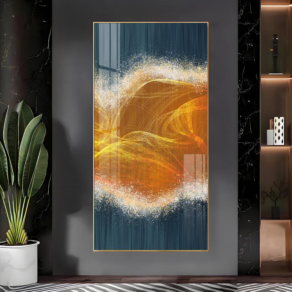 Artistic Poetic Waves Vertical Wall Art in Premium Acrylic - Decor Mantra 