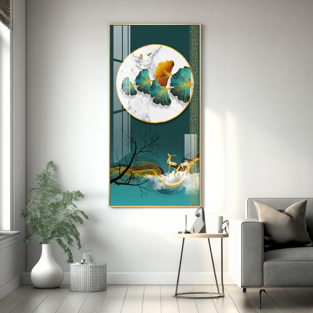 Tranquil Forest Harmony Wall Art in a Vertical Acrylic Format - Decor Mantra 