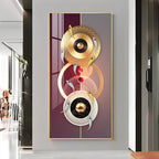Stunning Vertical Acrylic Wall Art Adorned with Glittering Koi Fish - Decor Mantra 