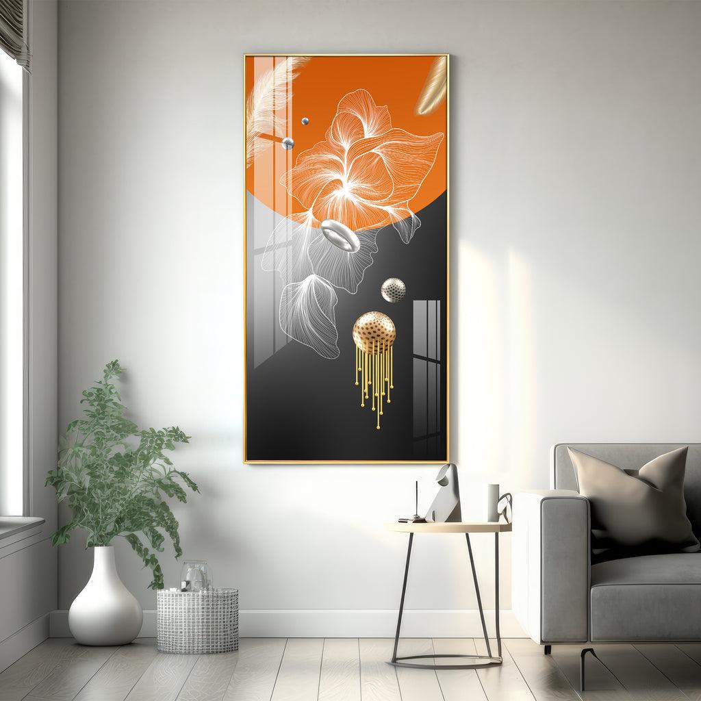 Artistic Abstract Modern Decorative Vertical Wall Art in Premium Acrylic - Decor Mantra 