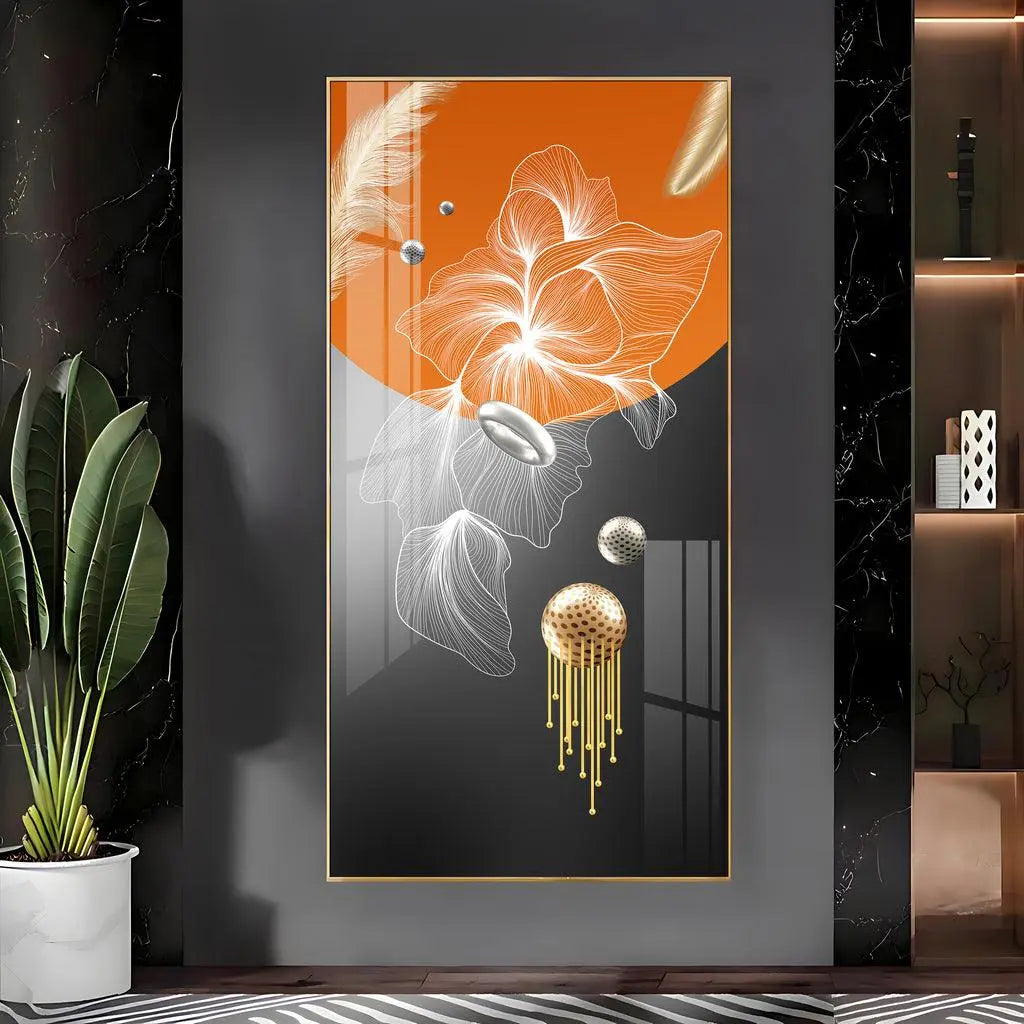 Artistic Abstract Modern Decorative Vertical Wall Art in Premium Acrylic - Decor Mantra 