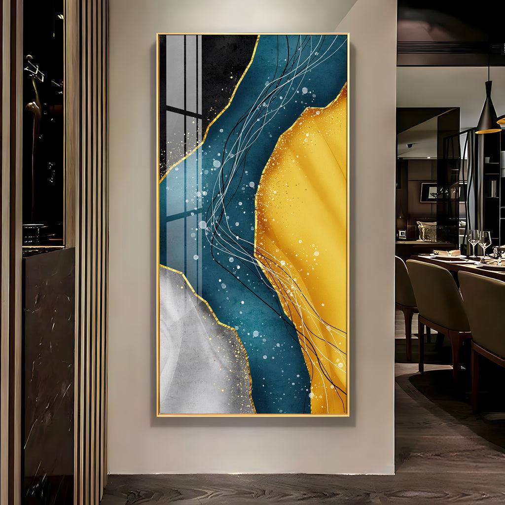 Luxurious Nordic Waves Vertical Wall Art in Premium Acrylic - Decor Mantra 