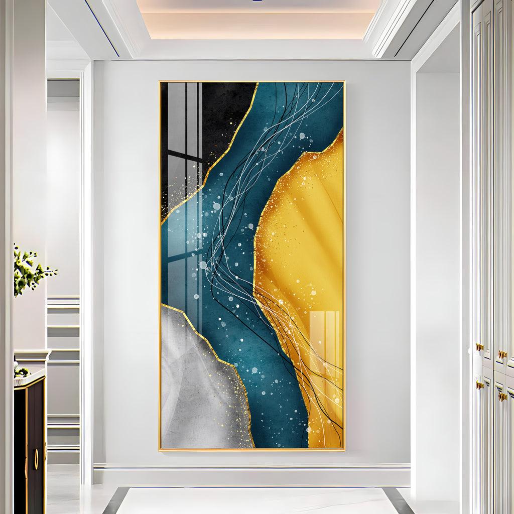 Luxurious Nordic Waves Vertical Wall Art in Premium Acrylic - Decor Mantra 