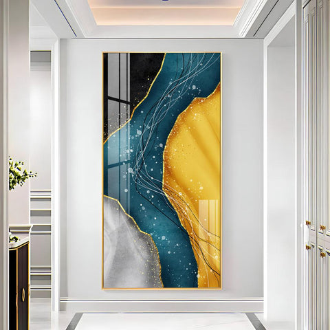 Luxurious Nordic Waves Vertical Wall Art in Premium Acrylic - Decor Mantra 