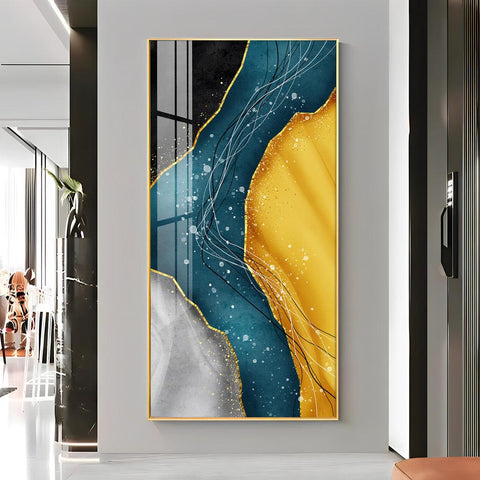 Luxurious Nordic Waves Vertical Wall Art in Premium Acrylic - Decor Mantra 